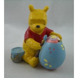 Pooh Painting Egg Hinged Figurine